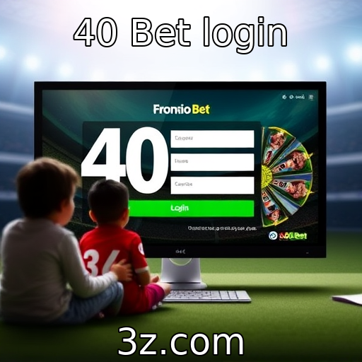 Acessibilidade no login do site 40 Bet